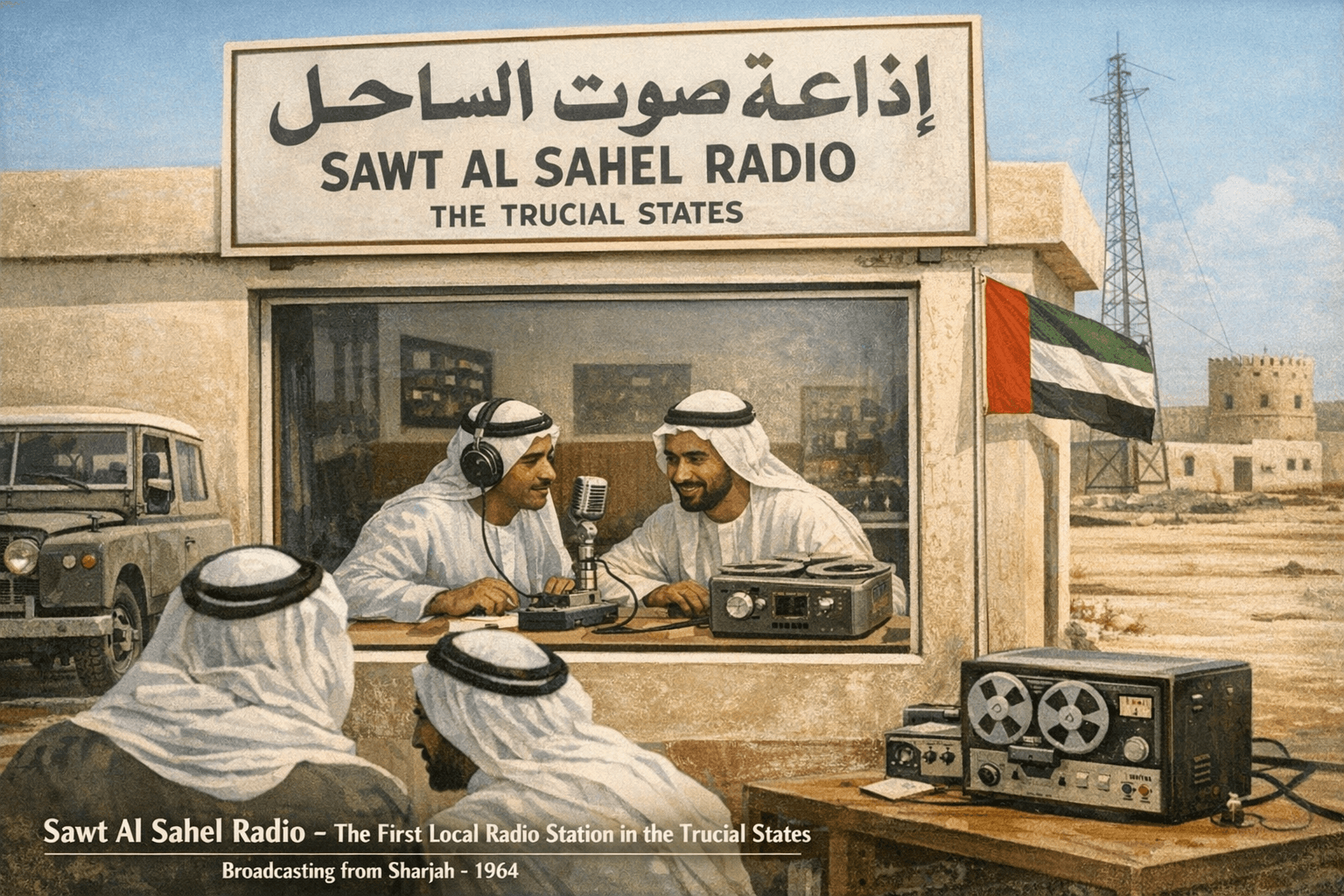 Sawt Al Sahel Radio was the first local radio station broadcasted began from the Emirate of Sharjah.